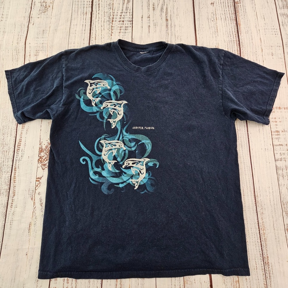 Jupiter Florida Porpoises Blue Short Sleeve T-Shirt Men's XL